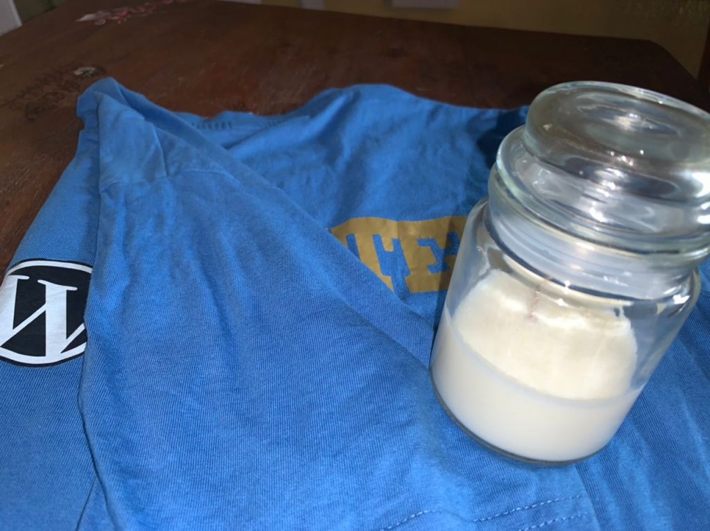 Tshirt and candle