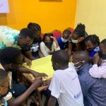 Oluwaseyi during an art class